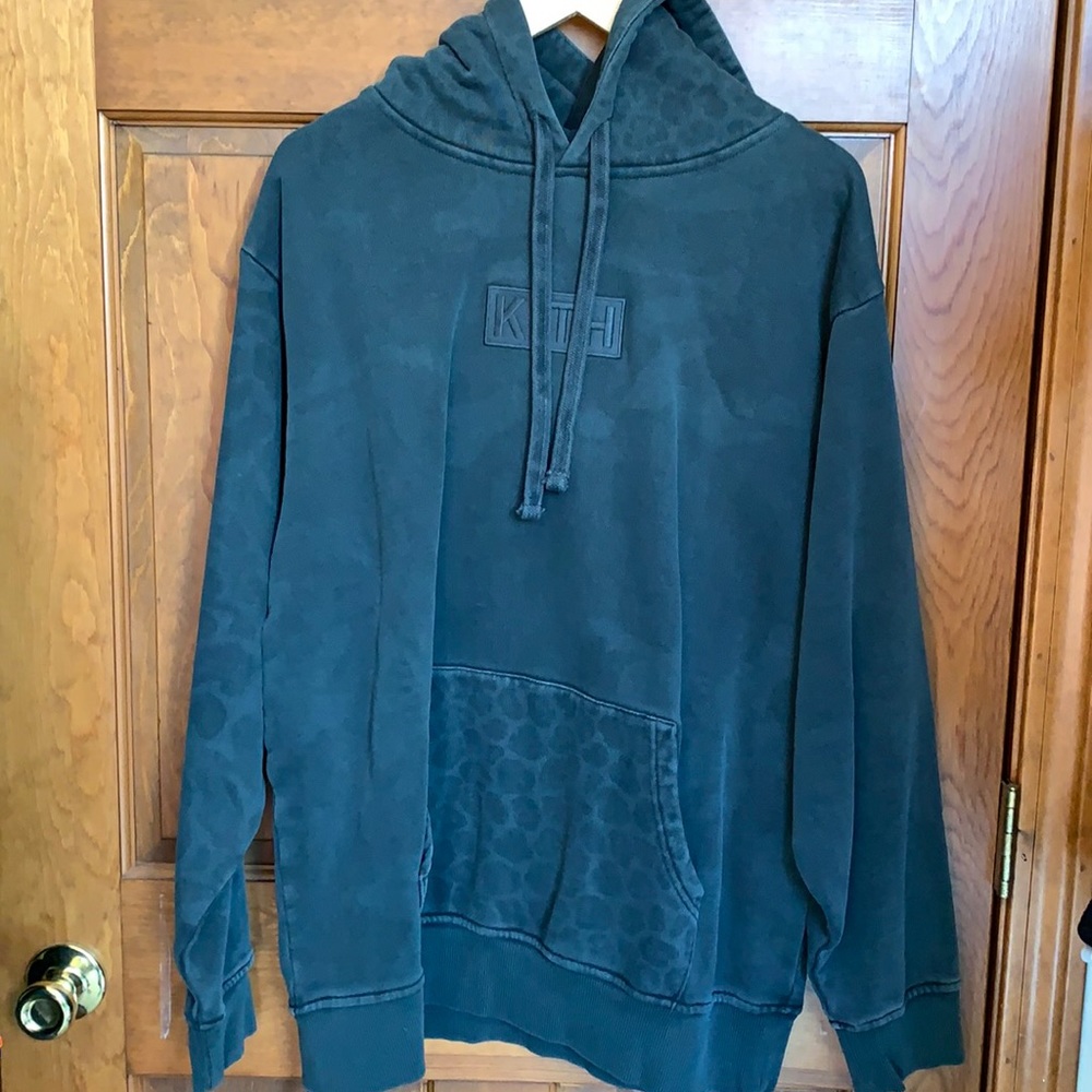 KITH multi animal print box logo hooded sweatshirt cheetah leopard large new